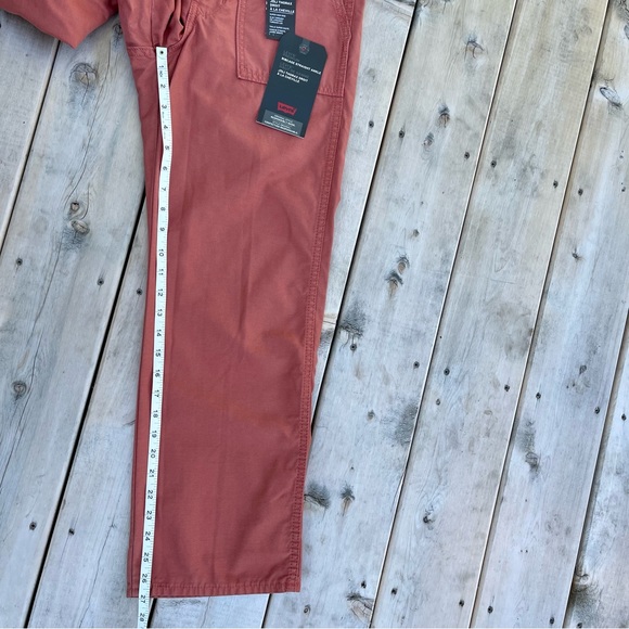 Levi’s Ribcage Straight Ankle Cropped Pant Clay Rust Coral - Picture 12 of 16